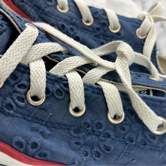 Converse all star chuck taylor | kids low top eyelet pattern navy blue shoes sz2 - Picture 7 of 10
